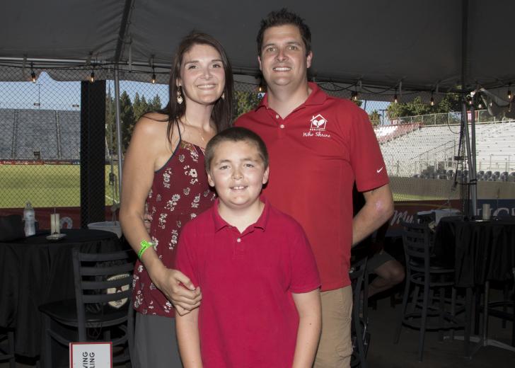 Jacob Cummings, Realtor, Nick Sadek Sotheby’s International Realty; member, Realtors Who Shrine; son, Conor Cummings; and Ashley Cummings, manager, Covered California