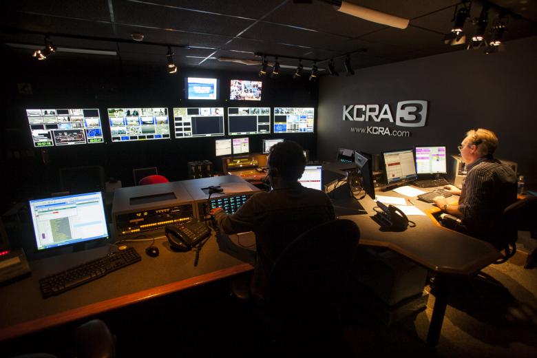 A director, producer, audio operator and a video operator/technical director will manage the newscast like conductors of an orchestra. A director, producer, audio operator and a video operator/technical director will manage the newscast like conductors of an orchestra.