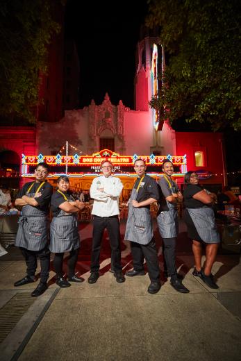 King Tam, chef, Oddfellows Tavern; Anne Rosete, owner, House of Shaw; Mark Berkner, department chair, San Joaquin Delta College Culinary Arts; David Fujimura, owner, Jitaro Food Truck; Michael
Russ II, founder, MacDaddy Designer Cake & Confection Studio; Britney Howard, instructor, San Joaquin Delta College Culinary Arts