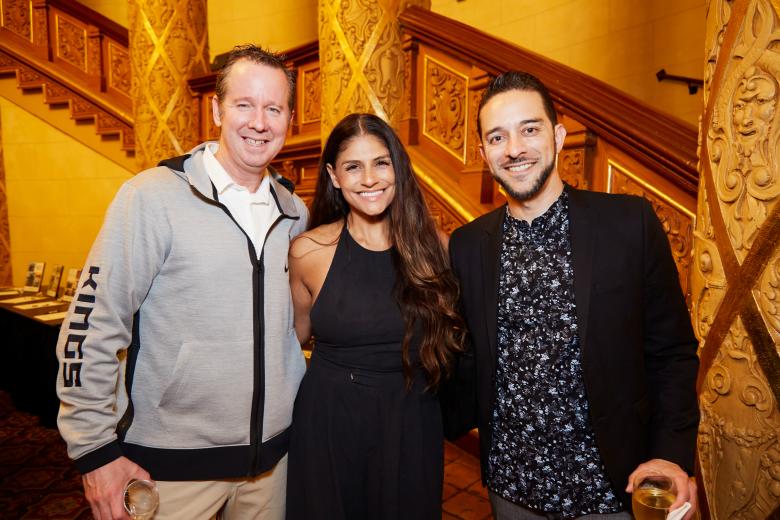 Justin Petkus, vice president of ticket sales and services, Sacramento Kings; Gemekia Morales, nurse practitioner,
St. Joseph’s Medical Center; Aaron Morales, vice president
of business operations, Stockton Kings