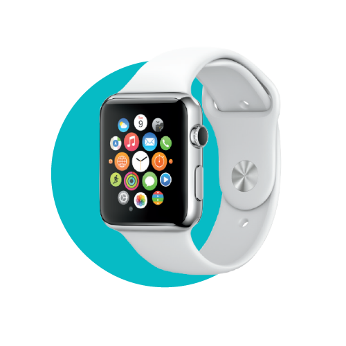 AppleWatch, set to hit the market this April, offers fitness tracking, integrates with iOS 8 devices like the new iPhone 6 and 6 Plus. Estimated retail cost: $349
(photo: Apple)