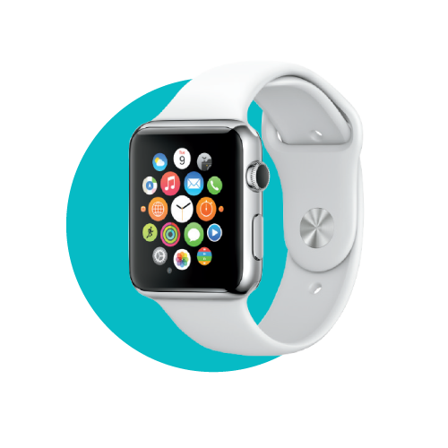 AppleWatch, set to hit the market this April, offers fitness tracking, integrates with iOS 8 devices like the new iPhone 6 and 6 Plus. Estimated retail cost: $349
(photo: Apple)