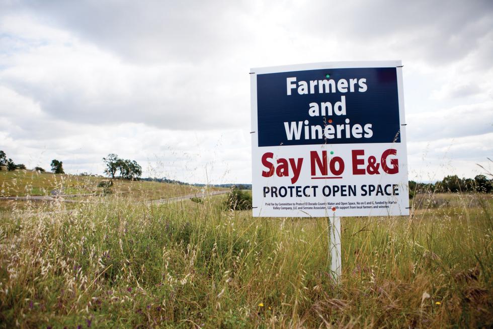 Development groups work to rally the farm and wine industries around opposing measures E and G, which will appear on the June ballot in El Dorado County. 