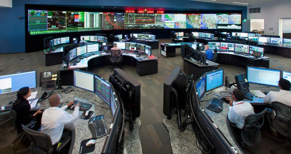 The control room of Cal-ISO in Folsom where 80 percent of California’s electrical grid is managed. (Photo courtesy of Cal-ISO)