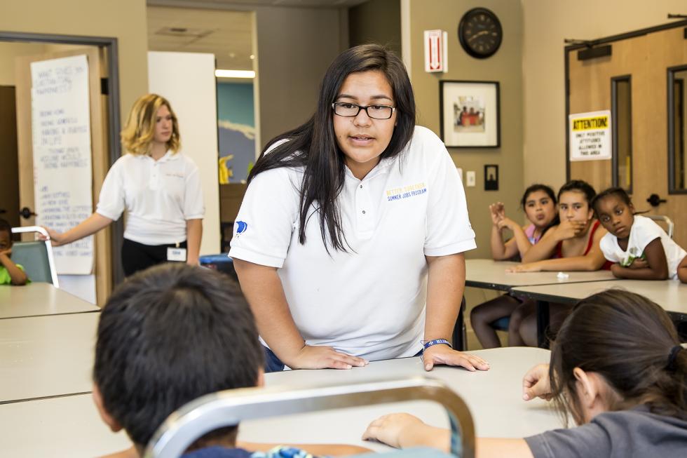 “It’s in my nature to help out with kids,” says intern Margarita Armijo, the oldest of 12 children.