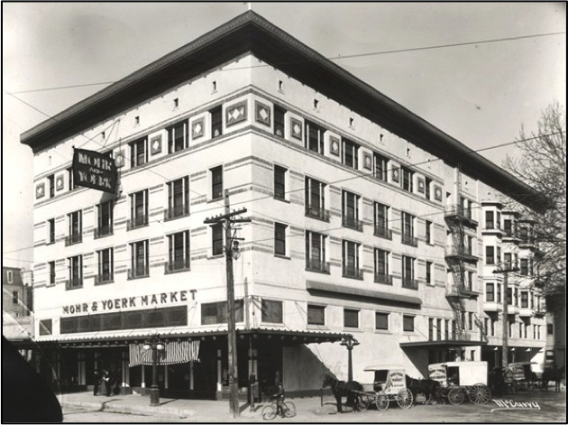 The M.A.Y. Building in its heydey in downtown Sacramento.