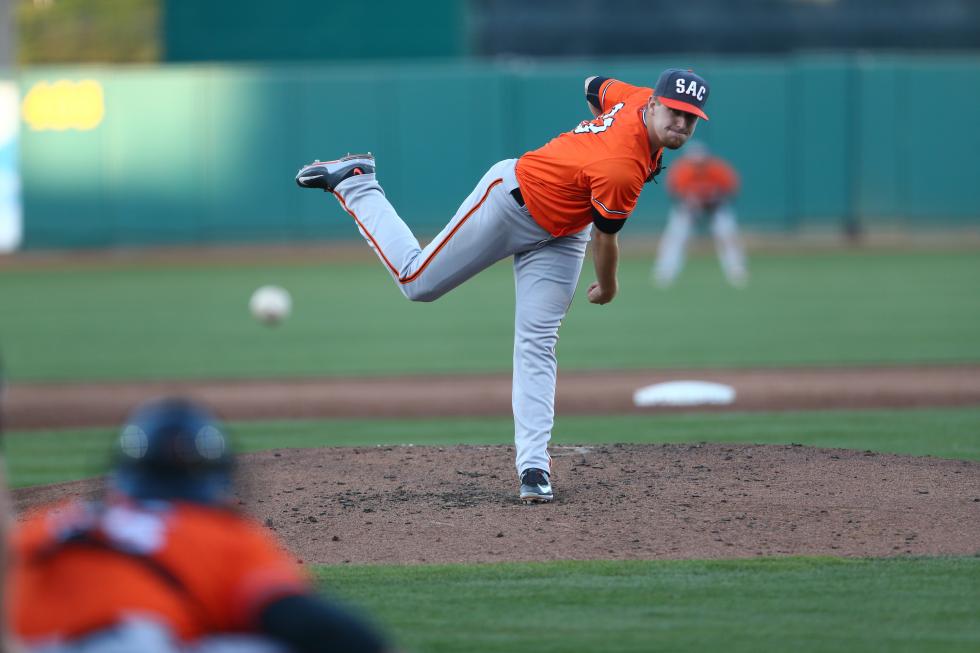 Sacramento River Cats pitcher Chris Stratton was called up to the Giants this season and pitched a total of 10 innings. (Photo courtesy Sacramento River Cats)
