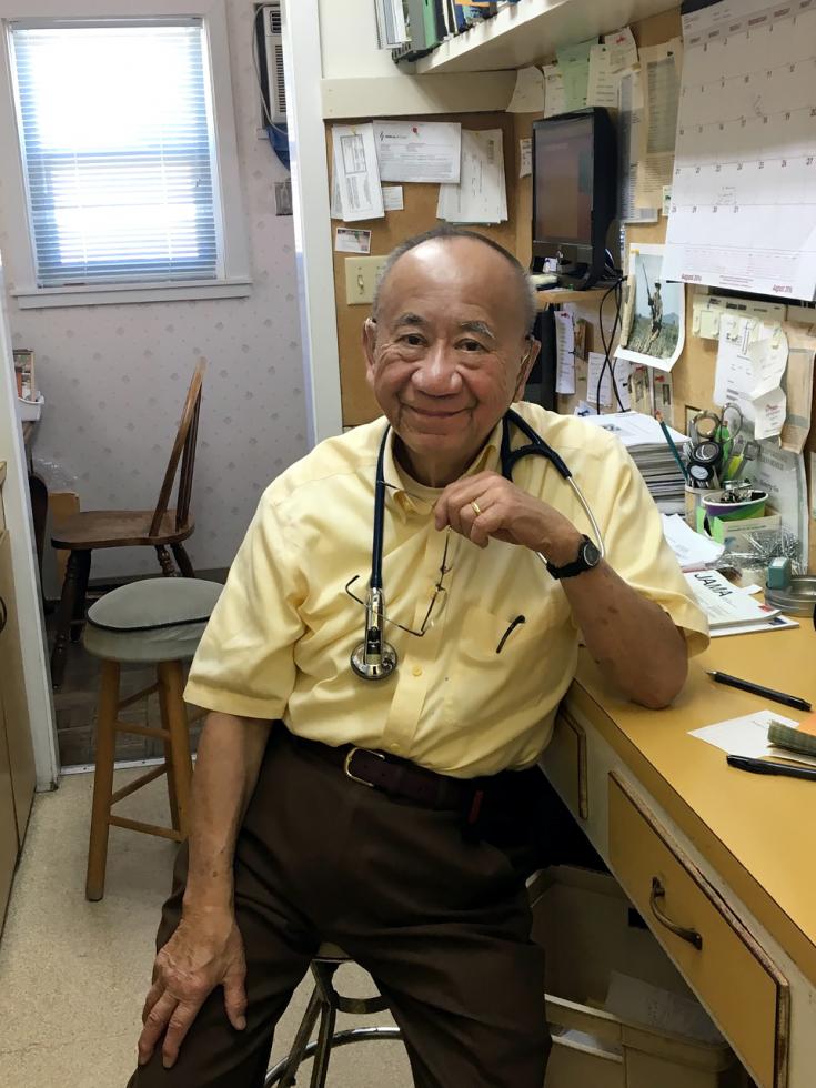 Dr. Henry Go, 82, at his independent practice in Courtland. Go has nearly 2,000 patients and no one to take over his clinic, which has been in operation for almost 100 years. 