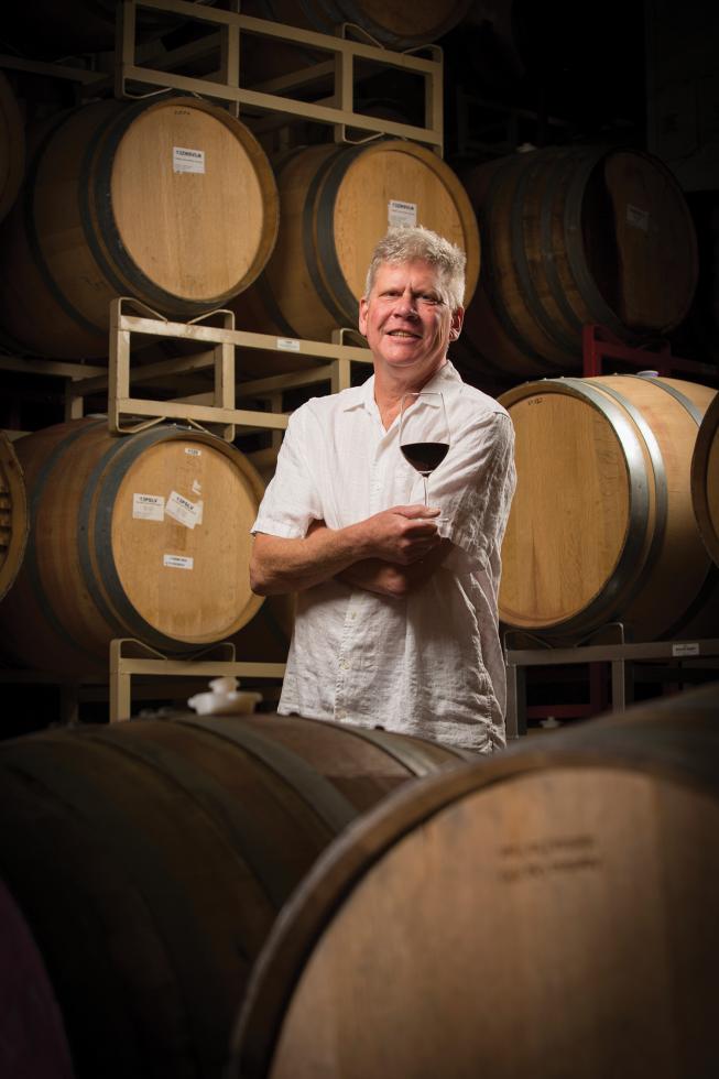Layne Montgomery is a winemaker and
the founder and owner of m2 Vintners in Acampo.