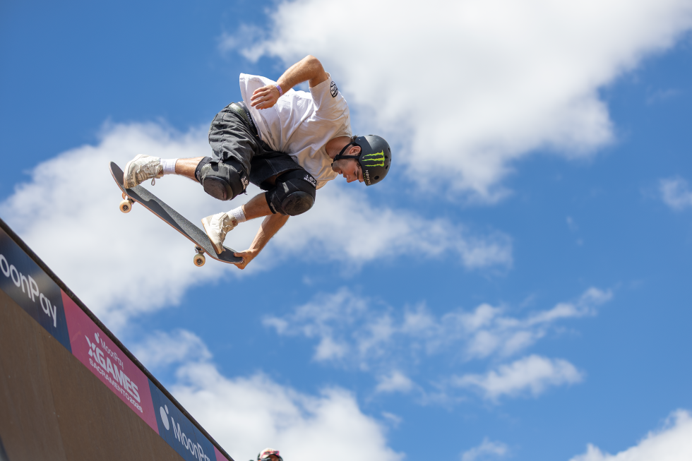 XC Los Angeles’ Tom Schaar earns a bronze medal during his Men’s Vertical Best Trick Finals run on Saturday, June 27.