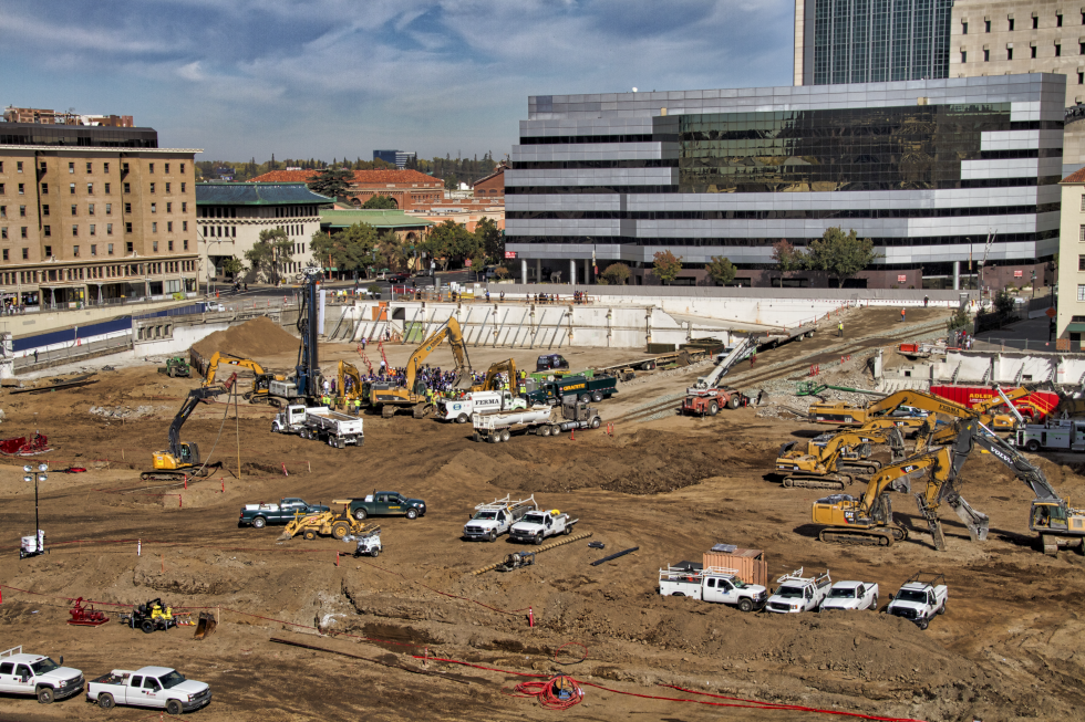 The official groundbreaking for Golden 1 Center Oct. 29, 2014.