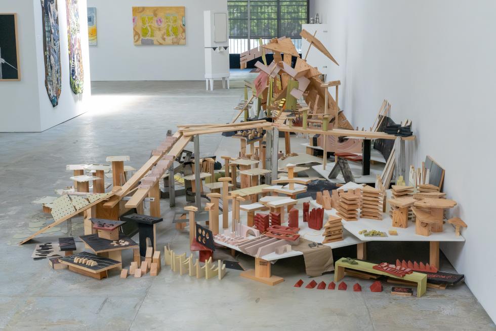 Vergoz' sculpture "Counter Cartographies" was part of a show at the Institute of Contemporary Art in San Francisco alongside work by other Headlands graduate fellows.