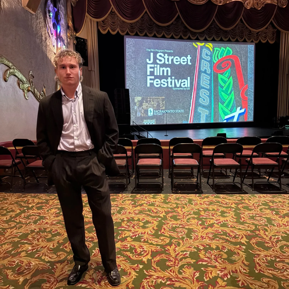 Gavin Alton-James Bailey took part in the J Street Film Festival hosted by the Sacramento State University film program at Crest Theater. (Courtesy photo)