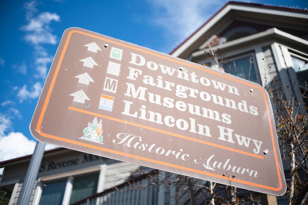 Signs attempt to lure Tahoe-bound drivers to the Gold Rush attractions of Auburn. (Shutterstock photo)