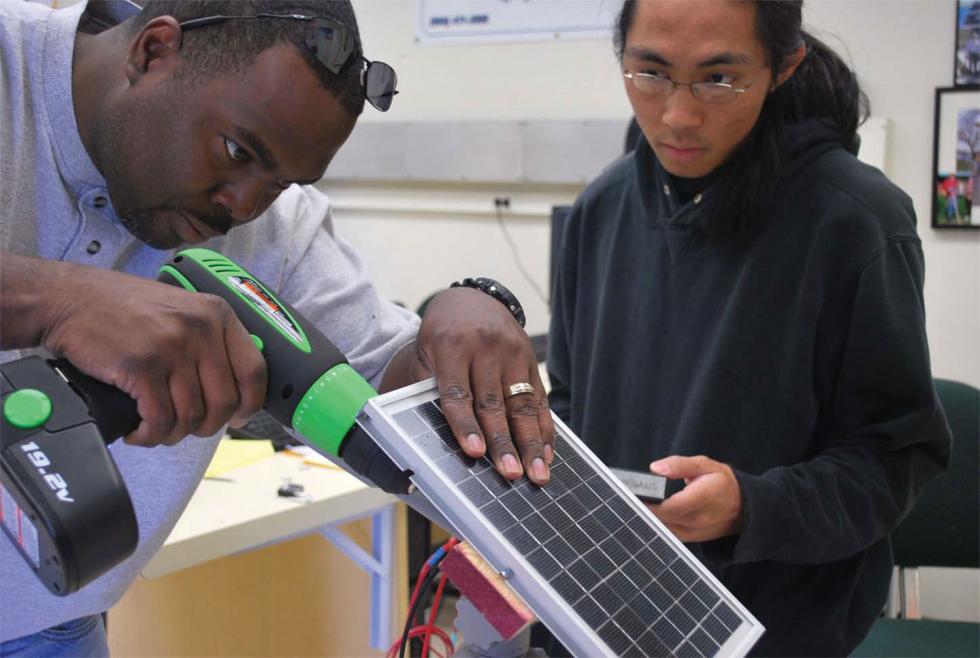 The Los Rios Community College District launched the GreenForce Initiative, introducing technology such as solar panels into the classroom.

(Photo courtesy of Los Rios Community College District)